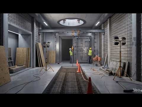 From Dirt Cave to Sci-Fi Underground Base (Hidden Vault Door Build Timelapse)