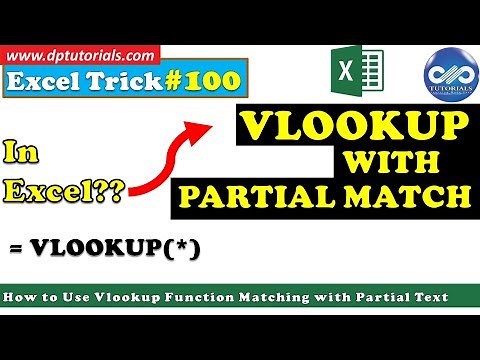 How to Use Vlookup Function Matching With Partial Text In Excel || Excel Tricks || dptutorials