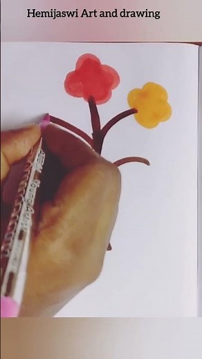 colourful tree drawing #flowers #easy #howtodraw #creative #cute