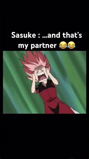 Sasuke: says that's my partner #naruto #anime #sasuke