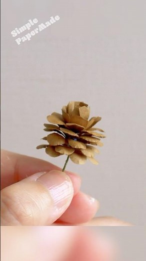 型紙不要！クラフトパンチで可愛い松ぼっくり - Paper Pine Cone #ハンドメイド #紙工作ぺん #作り方