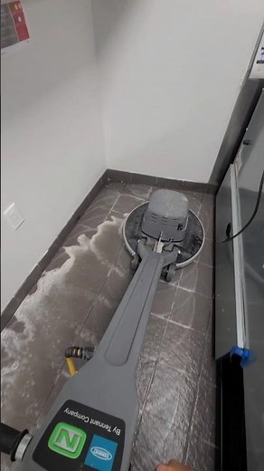 Degreasing A Commercial Kitchen Floor - #cleantok #professionalcleaners #shortvideo