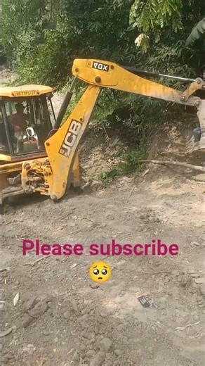 JCB Backhoe Loader Working on Steep Terrain | Heavy Machinery in Action