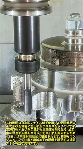 切削油を活用したCNC機械による金属部品の切削プロセス #works #cnc #milling #machining #metalwork