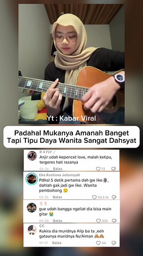 Wanita Ini Jago Banget Main Gitarnya⁉️ #reelsviralシfb #videoviralシ #jangkaunluas #jangkaunluas #SorotanPublik | Kabar Viral