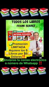 Mega pack combo todos los libros 📚 PROMOCIÓN LIMITADA Dt Frank Suárez‼️Estos son los 5 Libros 📚 DR.FRAN SUAREZ promoción LIMITADA 👌 📣Escríbeme 👇👇 para darte información 👉https://wa.link/z31ck4👈 👉por solo $6 dólares 👈 💥Libro El metabolismo Ultra poderoso 💥Libro El poder del Metabolismo 💥Libro Diabetes sin problema 💥Libro Guías de alimentos tipa A tipo E 💥Libro de la dieta 3x1 y 2x1 💥Libro El poder👇 del metabolismo 14$ https://amzn.to/3SuLkKW ✅Si lo quieres en físico👈 💥Libro Dia