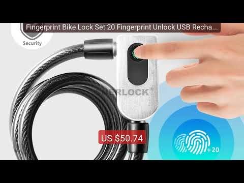 Fingerprint Bike Lock Set 20 Fingerprint Unlock USB Rechargeab... — Hot Deal 2026 | Limited Offer!