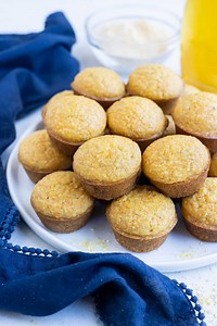Mini Cornbread Muffins with Honey - Evolving Table