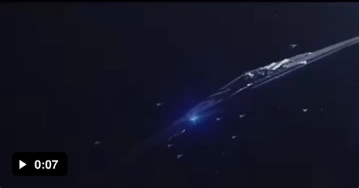 The alien colonizing ship heading towards earth being annihilated after getting hit by a manhole cover travelling at 240,000 mph - Video