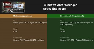 Space Engineers Systemanforderungen 2026 - Testen Sie Ihren PC 🎮