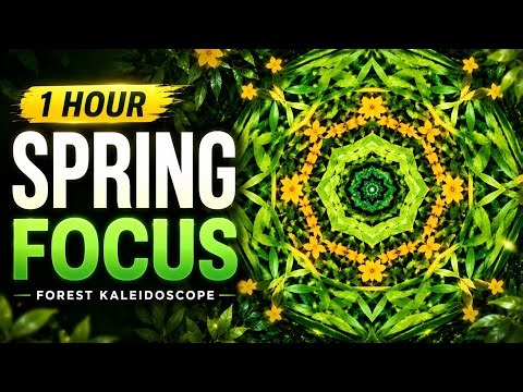 1 Hour Spring Forest Kaleidoscope Background for Deep Focus & Relaxation