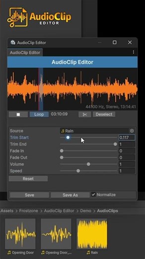 AudioClip Editor [Unity Asset Store] #shorts