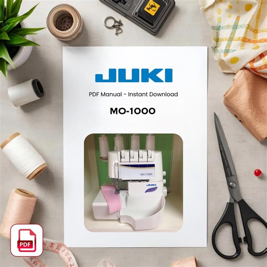 Juki MO-1000 Sewing Machine Manual: PDF Download for Machine Care - Etsy