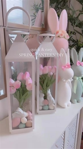 These 10 second DIY spring lanterns are still one of my all time favorite easy spring decor ideas. I shared this a couple years ago & had to bring it back because it’s just that good 🤍 Simple, budget friendly, & instantly makes your space feel light, fresh, & spring ready. Comment “Shop” & I’ll send you the links straight to your inbox 🫶🏻 . . . . . #springdiy #springvibes #springdecor #springdecorating #springporch