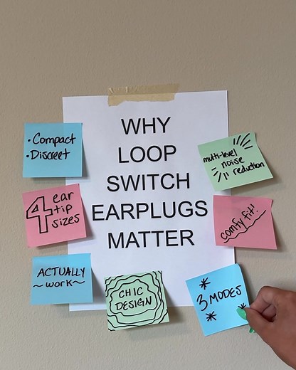 Noise pollution got you down?  Loop Switch earplugs makes moving through the world easier thanks to:  3-in-1 functionality 狼 Quiet mode for focus  Experience mode for live music  Engage mode for deeper connection Make your ears happy today  | Loop | Facebook