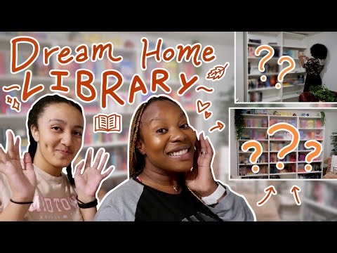 Building & Organizing our DREAM HOME LIBRARY! ✨📚☁️ + Bookshelf Tour 📖