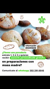 #Programa #Nacional de consumo de pan hecho con #MasaMadre Invita a todas las personas interesadas en recibir asesoría profesional en preparación de panes con masa madre o panadería saludable con técnicos del SENA en Pereira Risaralda a inscribirse totalmente gratis en este maravilloso programa información en el siguiente número 302 291 6646 | SEÑOR PAN