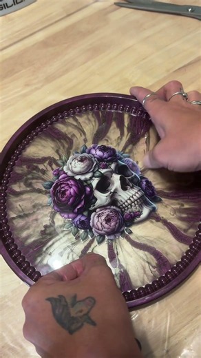 Love how this tray turned out 💜 #epoxyresinart #resin #resincrafts #resinart #epoxyresin #epoxy