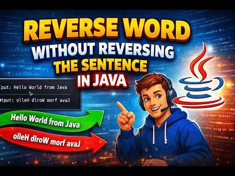Reverse Each Word in Java Without Reversing the Sentence