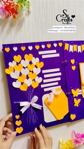Scrapbook making ideas | handmade cards | greeting cards | tutorial #scraftsdiy #shorts