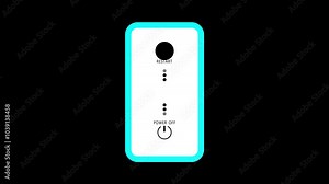 Turn off or restart the mobile phone, smartphone off and restart settings animation.