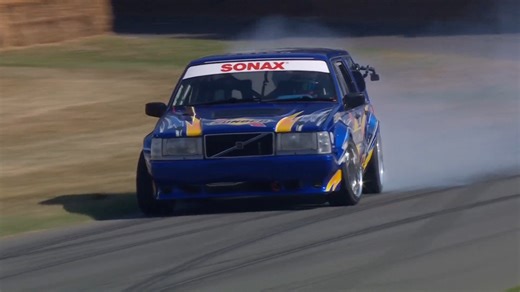 Ever wanted to take the family drifting? Well, the #Volvo 740 may just be the perfect car for you. This smoking, action-packed Hillclimb was from the Thursday Best Runs presented by #eBay at #FOS 2025, and the sound of that blaring rotary engine set a perfect tone for the brilliant weekend ahead. We can't wait to see it in action again soon! | Goodwood Festival of Speed