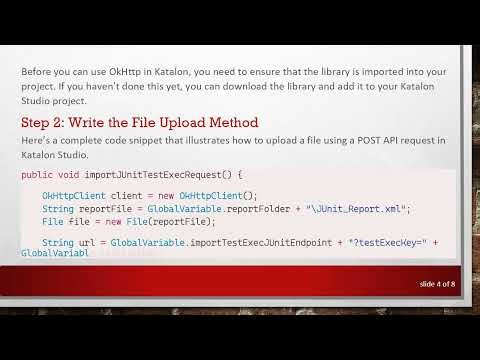 How to Upload a File Using POST API in Katalon Studio
