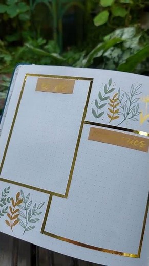 August 2025 Bullet Journal Flip Through 🌿💛 green and gold + summer rain sounds