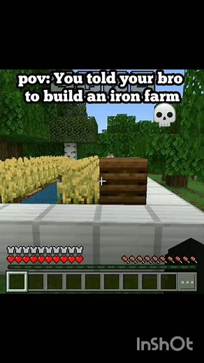 my bro's iron farm be like #minecraft