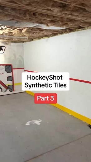 2.2K views · 339 reactions | Hockey Dad level: expert  @themagicpuck finishing the basement setup with HockeyShot Synthetic Ice Tiles. Easy to lay down, simple to clean, and built for endless hours of skating and shooting. The ultimate home rink setup starts right here.  | HockeyShot.com | Facebook