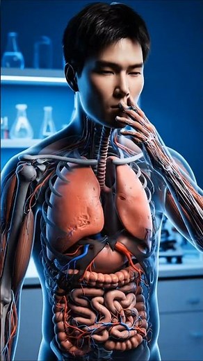Human Anatomy Smoking Experiment in the Laboratory#humanbody #3danimation #digestivesystem