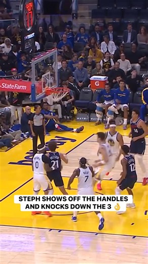 Stephen Curry puts the handles ON DISPLAY and pulls up from deep for the triple! 🎯🔥 | NBA
