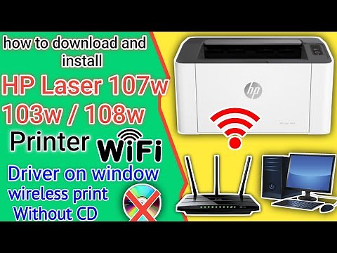 How to connect HP Laser 107w printer to Wi-Fi.HP Laser 100, 150 series printer wireless setup on pc.