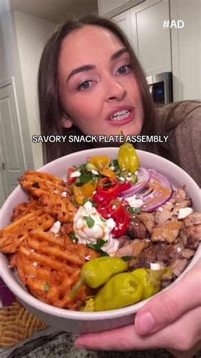Savory Chicken Shawarma Snack Plate Assembly