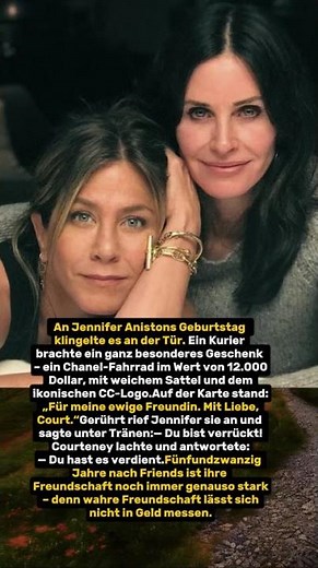 Courteney Cox und Aniston — Freundschaft für immer
