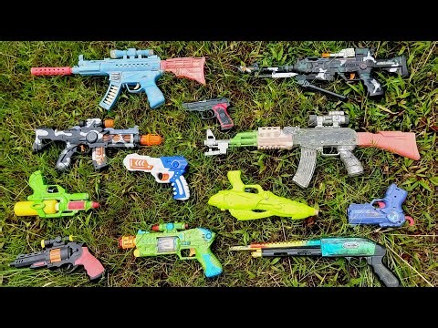 Collect toy shooting Gun, MP5K, Police Pistol, Spiderman Gun, Sniper, Shot Gun, Azzuri
