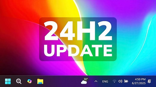 【大更新】微软今天发布 Windows 11 24H2 最新正式版 Build 26100.4484 系统升级：任务栏图标缩放、新开始菜单、解压速度提升..._哔哩哔哩_bilibili
