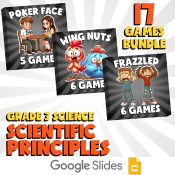 17 No Prep Science Games Bundle- Scientific Principles - Grade 3 Review Activity