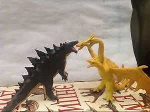Godzilla vs King Ghidorah | Kaiju Claymation fight