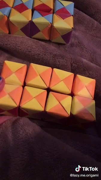 Part 3 of infinity cube! #origami #tutorial #fyp