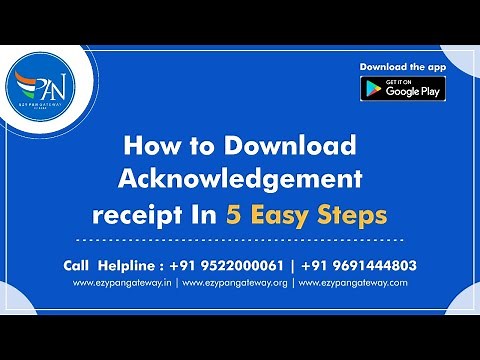 How to Download Acknowledgement receipt In 5 Easy Steps | Ezy Pan Gateway l Online Pan Card Service