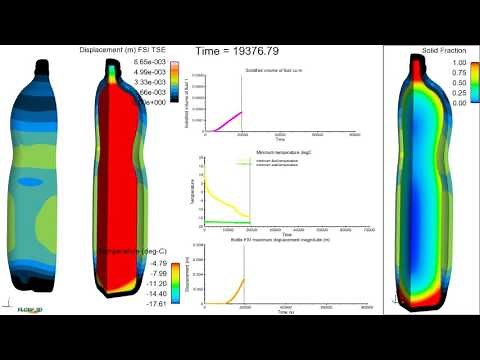 Water bottle freezing simulation - CFD Software