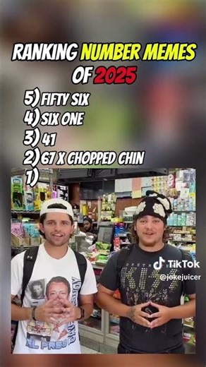 Ranking number memes of 2025
