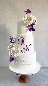 3 tier white wedding cake with sugar flowers #cake #caketrends #cakesofinstagram #cakedesign #weddingcake | Sugar Fancies by Pooja