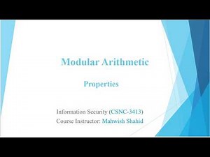 Modular Arithmetic - G7 (Modulo Operation) - Modular Properties - Computer Science