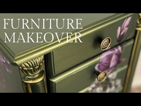 Gorgeous Furniture Makeover Using Moonshine Metallics✨Custom Designed Jewelry Armoire