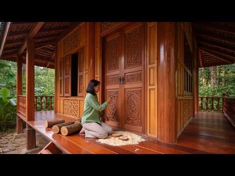 Young woman unexpectedly builds her dream wooden house with her own hands in 129 days |by ‪@lttivi‬