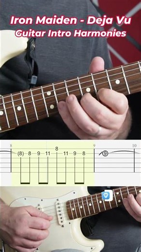 #tutorial Iron Maiden - Deja Vu Guitar Intro Harmonies #guitar #guitarlesson #guitartutorial