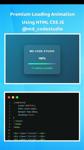 Premium Loading Animation Using Html