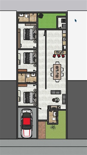 Casa de Una Planta con 3 Recámaras | Comodidad y Diseño Inteligente en 8x20
